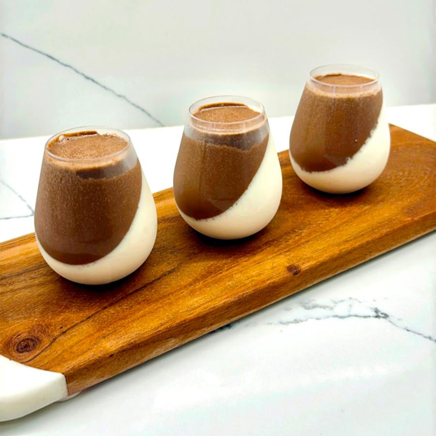 Panna Cotta - Cotta de Chocolate y Vainilla